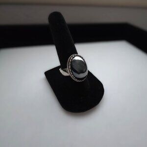Premier Designs ECLIPSE Ring Faux Hematite Black Mirror Retired